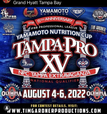 2022 IFBB Pro League Tampa Pro Returns!